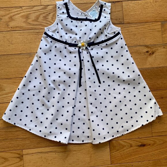 Jodee Fashions Navy Blue & Polka Dot Dress – Size 24 Months (New with Tags) - Picture 11 of 12